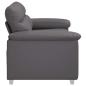 Preview: 2-Sitzer-Sofa Grau 120 cm Kunstleder