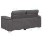 Preview: 2-Sitzer-Sofa Grau 120 cm Kunstleder