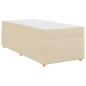 Preview: Bettgestell mit Matratze Creme 90 x 200 cm Stoff