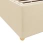 Preview: Bettrahmen mit Matratze Creme 100 x 200 cm Stoff
