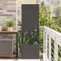 Preview: ARDEBO.de - Blumentopf mit dekorativem Paneel Schwarz 50 x 140 cm