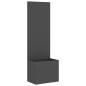 Preview: Blumentopf mit dekorativem Paneel Schwarz 50 x 140 cm
