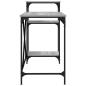 Preview: Schreibtisch mit Regal Grau Sonoma 135x50x90 cm Holzwerkstoff