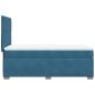 Preview: Boxspringbett mit Matratze Blau 100x200 cm Samt
