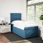 Preview: Boxspringbett mit Matratze Blau 100x200 cm Samt