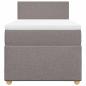 Preview: Boxspringbett mit Matratze Taupe 80x200 cm Stoff