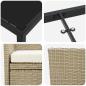 Preview: Garten Essgruppe mit Kissen 5 pcs Beige Poly Rattan