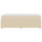 Preview: Bettgestell mit Matratze mit Matratze Creme 90 x 190 cm Stoff