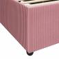 Preview: Bettgestell mit Matratze mit Matratze Rosa 100 x 200 cm Samt