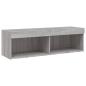 Preview: TV-Schrank mit LED-Leuchten Grau Sonoma 100x30x30 cm