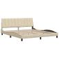 Preview: Bettgestell ohne Matratze "Hanko" Creme 180x200 cm Stoff