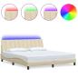 Preview: Bettgestell ohne Matratze "Hanko" Creme 180x200 cm Stoff