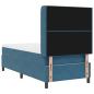 Preview: LED Boxspringbett mit Matratze Argyle Blau 100 x 200 cm Samt