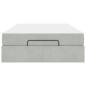 Preview: Bettgestell mit Matratze Hellgrau 120 x 200 cm Samt