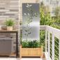 Preview: ARDEBO.de - Garten dekoratives Panel Silber 50 x 140 cm Edelstahl