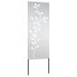Preview: Garten dekoratives Panel Silber 50 x 140 cm Edelstahl