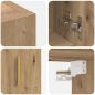 Preview: Wandschrank Eiche handwerklich 60 x 31 x 70 cm Holzwerkstoff