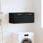 Preview: ARDEBO.de - Wandschrank Schwarze Eiche 80 x 36.5 x 35 cm Holzwerkstoff