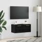 Preview: Wandschrank Schwarze Eiche 80 x 36.5 x 35 cm Holzwerkstoff