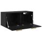 Preview: Wandschrank Schwarze Eiche 80 x 36.5 x 35 cm Holzwerkstoff