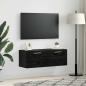Preview: Wandschrank Schwarze Eiche 100 x 36.5 x 35 cm Holzwerkstoff
