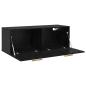 Preview: Wandschrank Schwarze Eiche 100 x 36.5 x 35 cm Holzwerkstoff