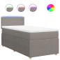 Preview: Boxspringbett mit Matratze Taupe 80x200 cm Stoff