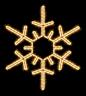 Preview: ARDEBO.de - Snow Flake, ~85x85cm, 220- 240V, 2D, LED ww, 19W, T-2
