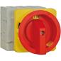 Preview: ARDEBO.de - Not-Aus-Schalter rot/gelb 63A trennend, 4-polig, Fronteinbau