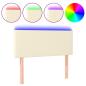 Preview: LED Kopfteil Creme 80x5x78/88 cm Kunstleder