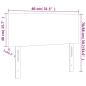 Preview: LED Kopfteil Creme 80x5x78/88 cm Kunstleder