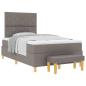 Preview: Boxspringbett mit Matratze Taupe 120 x 200 cm Stoff