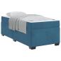Preview: Bettgestell mit Matratze Dunkelblau 90 x 190 cm Samt