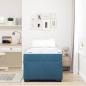 Preview: Bettgestell mit Matratze Dunkelblau 90 x 190 cm Samt