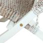 Preview: Relaxstuhl Weiß Natur Kubu-Rattan und Massivholz Mahagoni