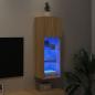 Preview: TV-Schrank mit LED-Leuchten Sonoma-Eiche 30,5x30x90 cm