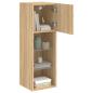 Preview: TV-Schrank mit LED-Leuchten Sonoma-Eiche 30,5x30x90 cm