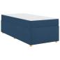 Preview: Bettgestell mit Matratze Blau 90 x 190 cm Stoff