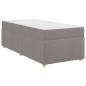 Preview: Bettgestell mit Matratze mit Matratze Taupe 90 x 200 cm Stoff