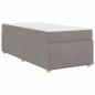 Preview: Bettgestell mit Matratze mit Matratze Taupe 90 x 200 cm Stoff