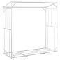 Preview: Brennholzregal mit Regenschutz 200x80x200 cm Verzinkter Stahl