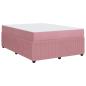 Preview: Bettgestell mit Matratze mit Matratze Rosa 160 x 200 cm Samt
