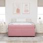 Preview: Bettgestell mit Matratze mit Matratze Rosa 160 x 200 cm Samt