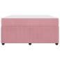 Preview: Bettgestell mit Matratze mit Matratze Rosa 160 x 200 cm Samt