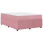 Preview: Bettgestell mit Matratze mit Matratze Rosa 160 x 200 cm Samt