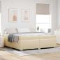 Preview: ARDEBO.de - Bettgestell Creme 200 x 200 cm Stoff