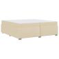 Preview: Bettgestell Creme 200 x 200 cm Stoff
