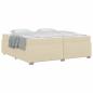 Preview: Bettgestell Creme 200 x 200 cm Stoff