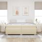 Preview: Bettgestell Creme 200 x 200 cm Stoff