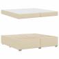 Preview: Bettgestell Creme 200 x 200 cm Stoff